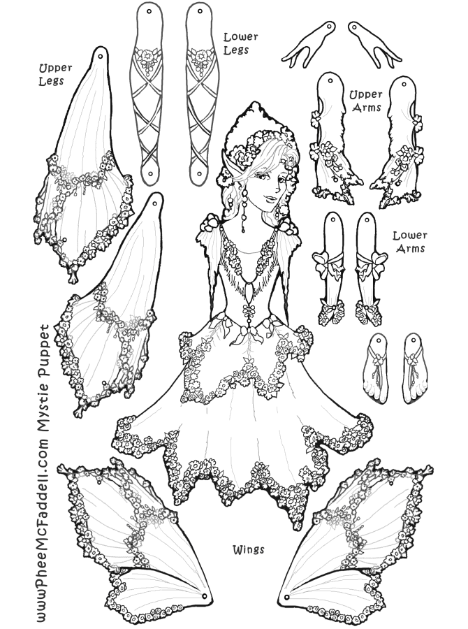 Mystie Fairy Puppet Coloring Page