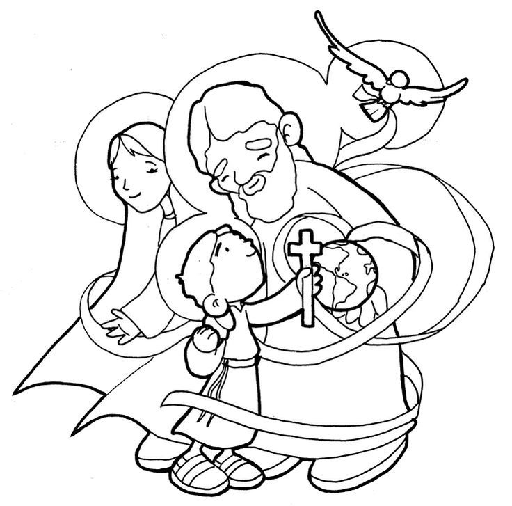 Holy Family / Trinity coloring page | Christian Ed Lessons and Crafts