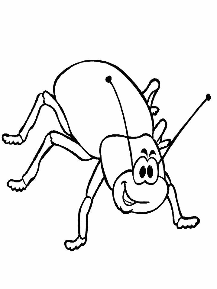 Funny beetle insect| Coloring Pages for Kids � Preschool | coloring