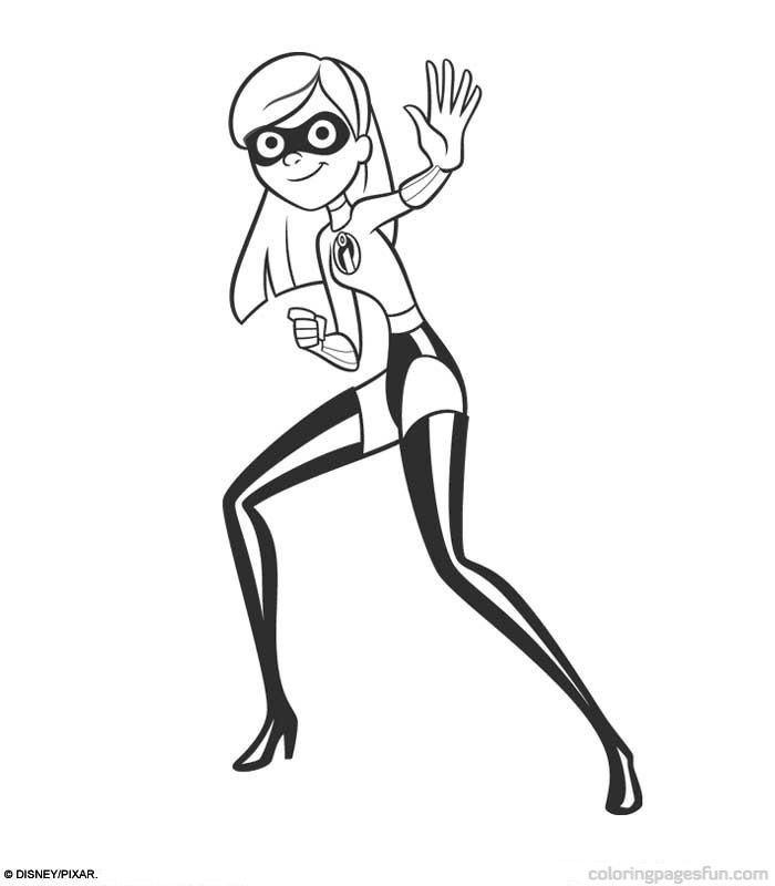 elastigirl coloring pages