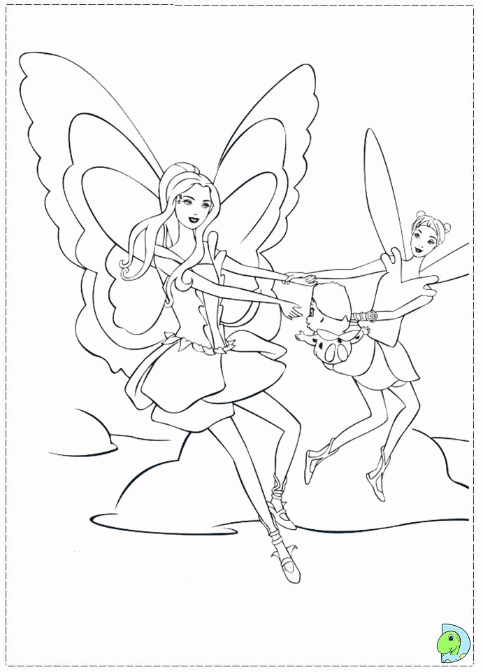 Barbie fairytopia Colouring Pages