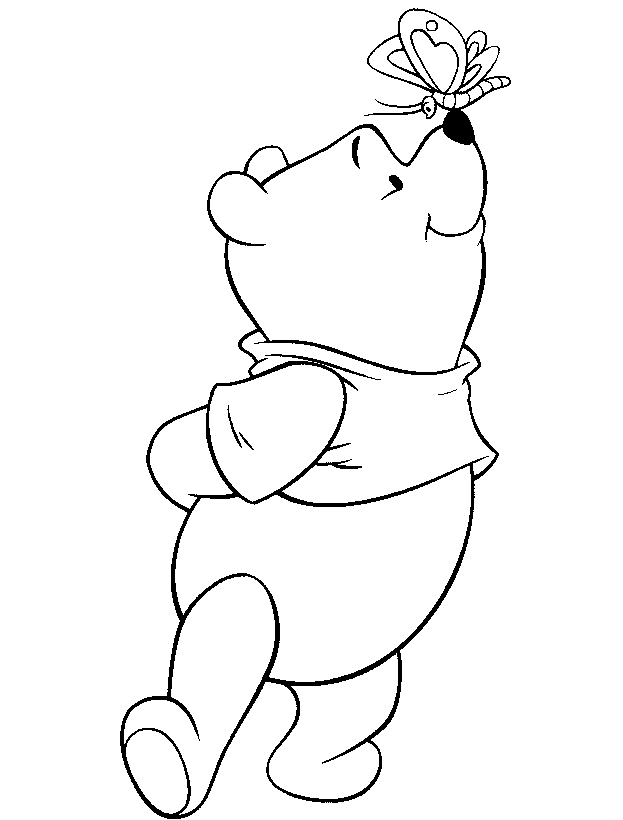 winnie the pooh coloring pages butterfly - Clip Art Library
