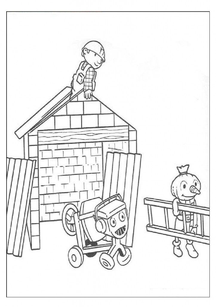 Cartoon: Easy Bob The Builder Coloring Books Picture, ~ Coloring