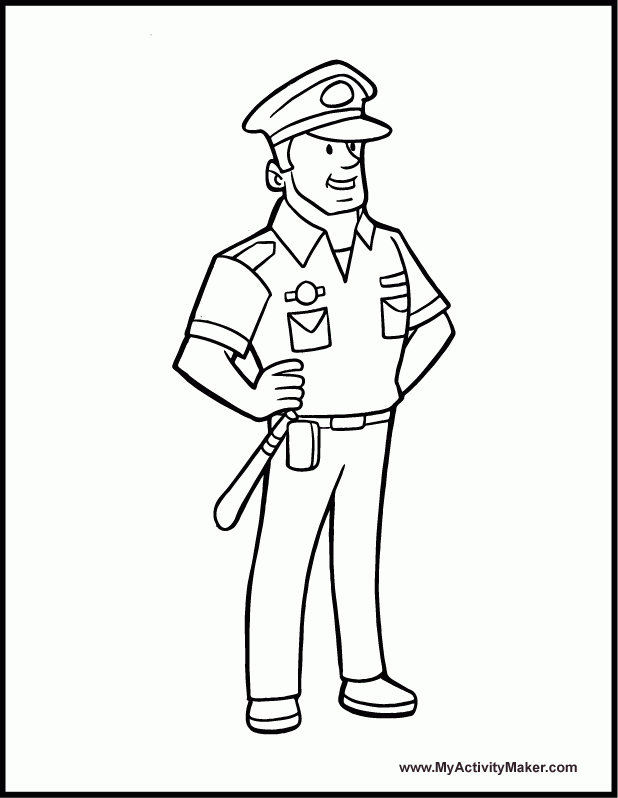 Pin Policeman Coloring Pages Bmc Bbb 