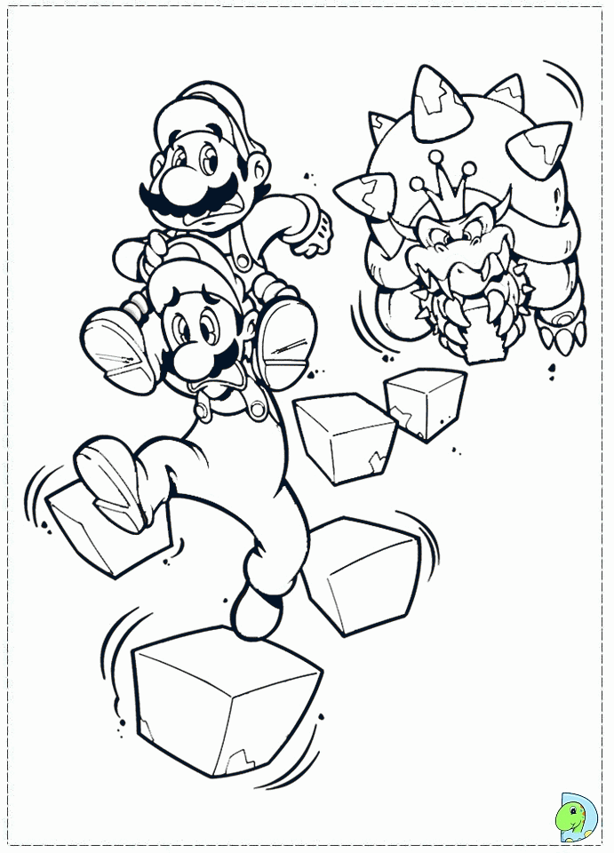 bowser-yoshi Colouring Pages