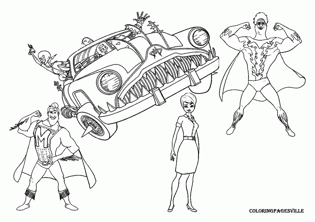 Printing Megamind Coloring Pages Are Featuring The Superhero Metro