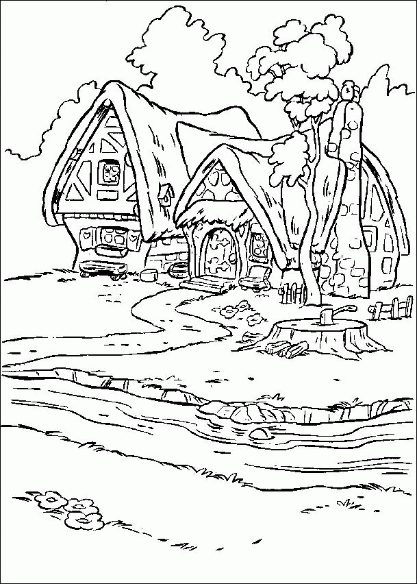 Coloring pages snow white and the seven dwarfs