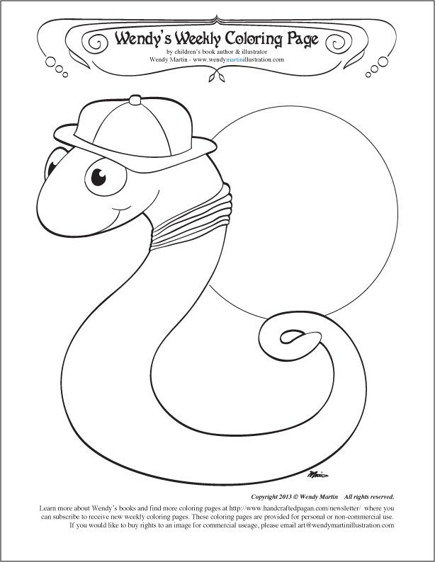 worm coloring page Archives 