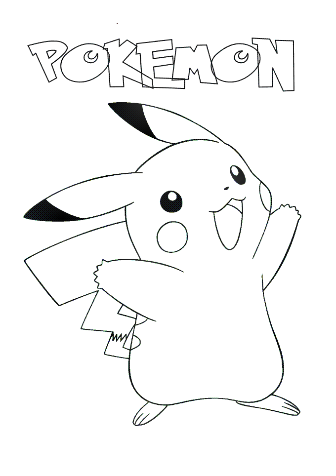 Pokemon Desenhos para pintar colorir e imprimir do Pikachu