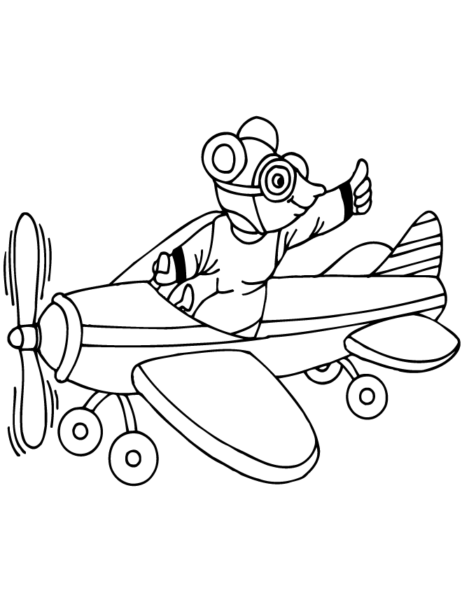 cartoon airplanes Colouring Pages