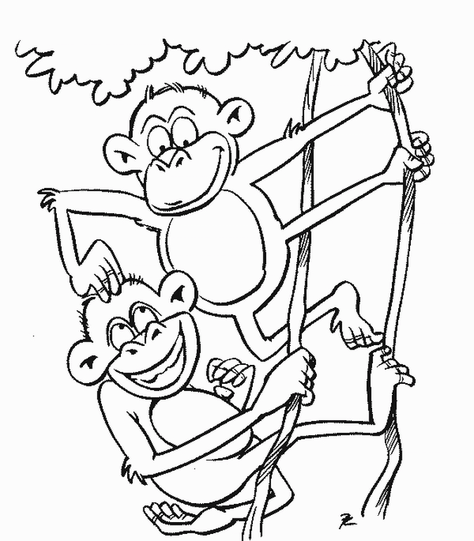 Free Monkey Coloring Book Page Download Free Monkey Coloring Book Page Png Images Free Cliparts On Clipart Library