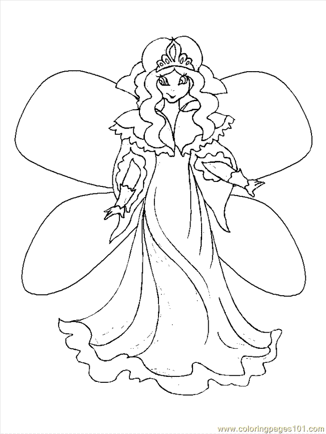 Coloring Pages Fairies 1 (Cartoons  Tinkerbell) | free printable