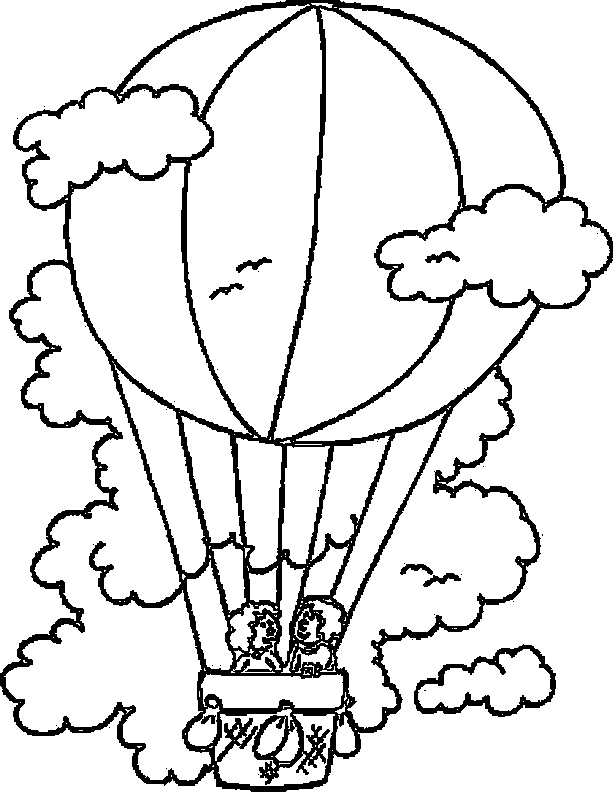Hot Air Balloon Coloring Pages Images  Pictures 
