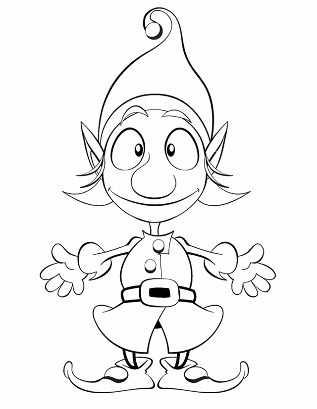 free elf pictures to color coloring pages