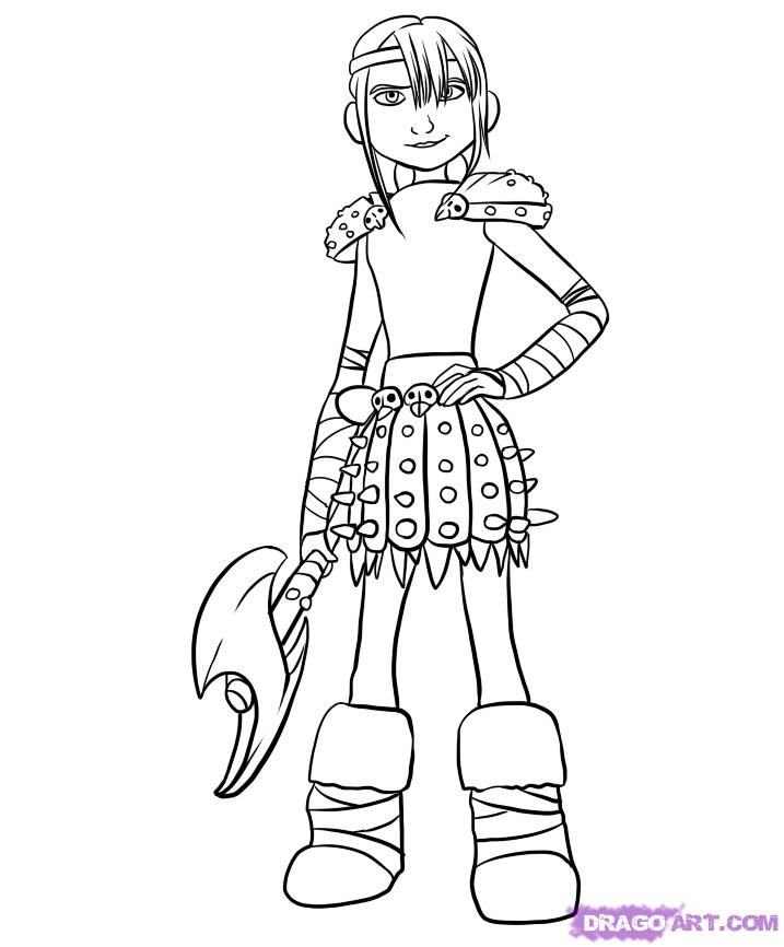 How To Train Your Dragon 3 Coloring Pages Astrid