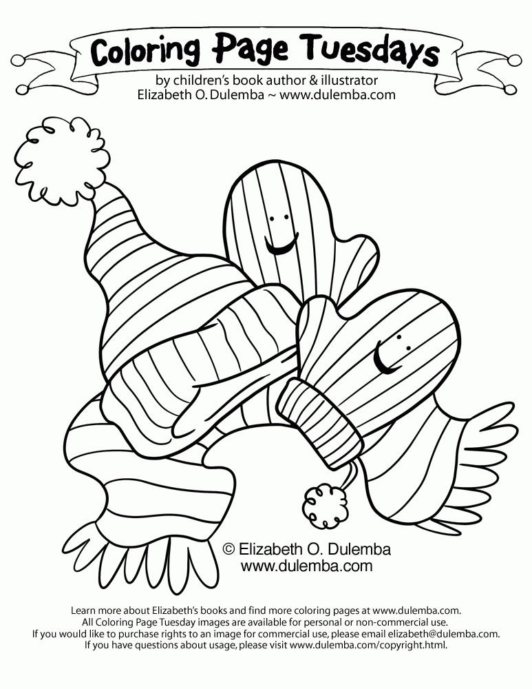  Coloring Page Tuesday - Mittens!