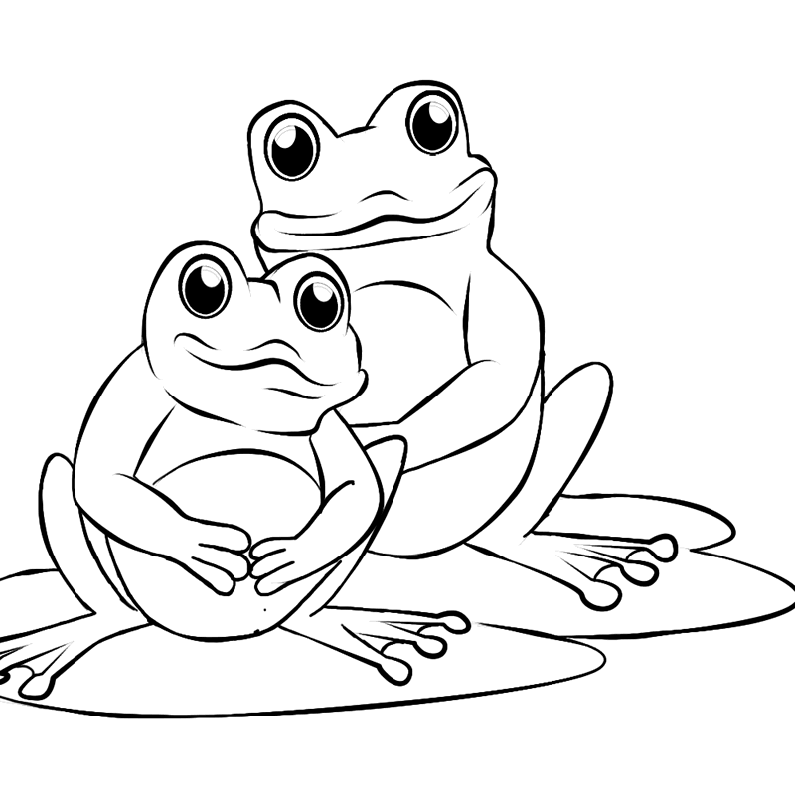Frogs | Free Printable Coloring Pages