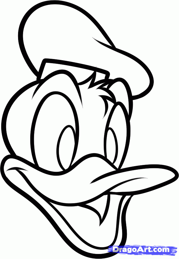 donald duck easy drawing - Clip Art Library