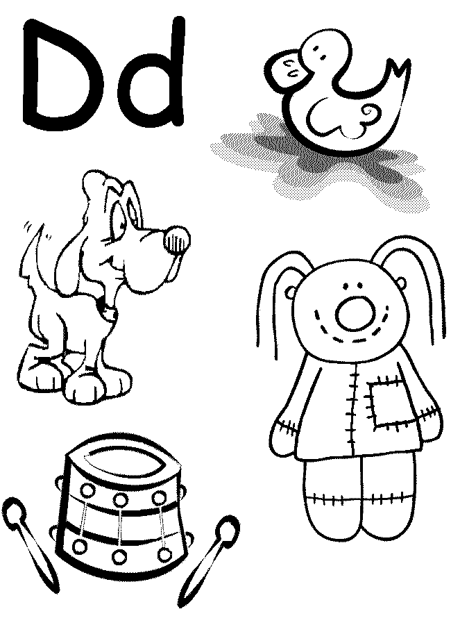 Free Letter D Coloring Pages, Download Free Letter D Coloring Pages png