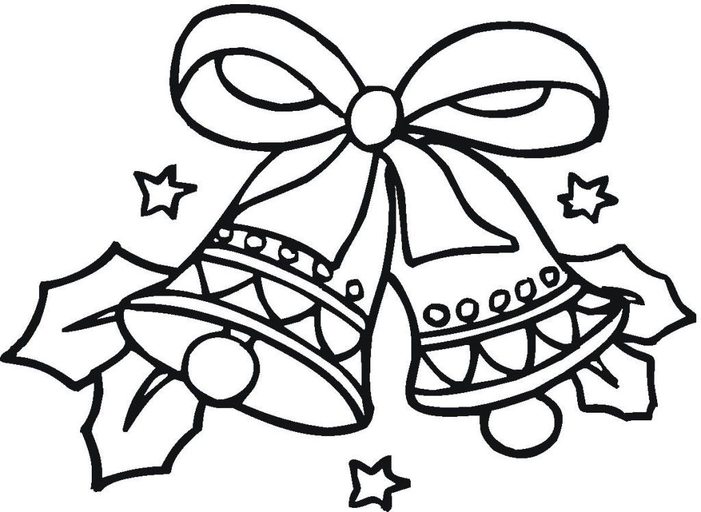 Online Christmas Bells Coloring Page 