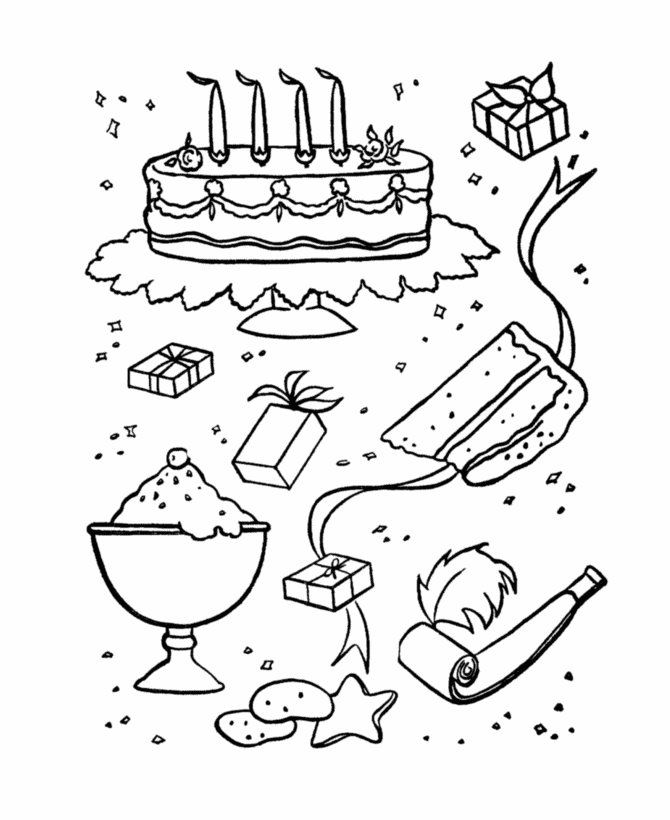 Birthday Party Coloring Page Boowa And Kwala Email Birthday Party