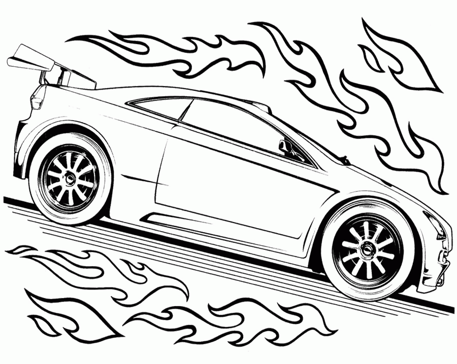Hot Wheels Coloring Pages : Speed Turbo Hot Wheels Coloring Page