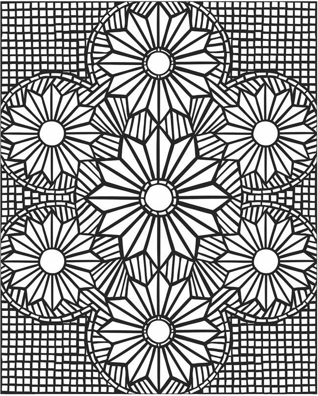 mosaic Colouring Pages