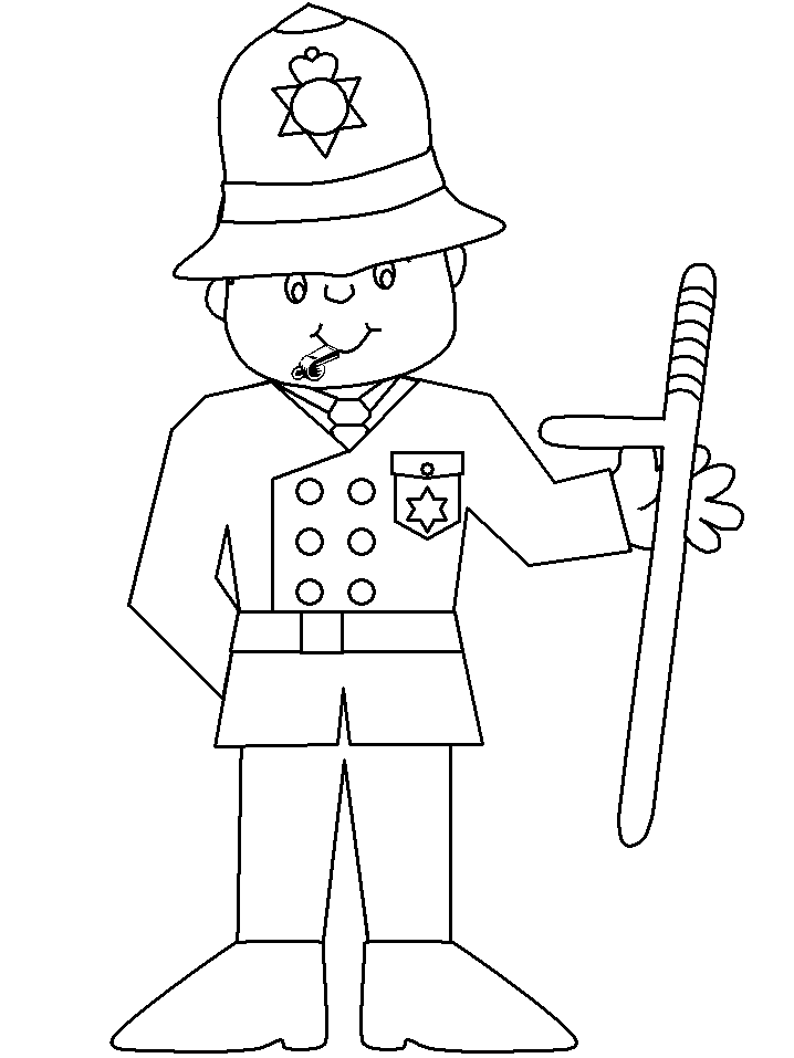 british policeman Colouring Pages