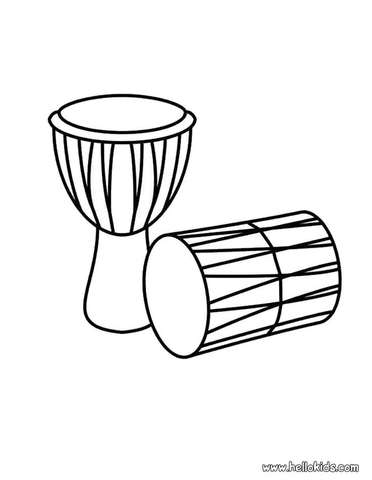 drums-coloring-page | Music Workshops