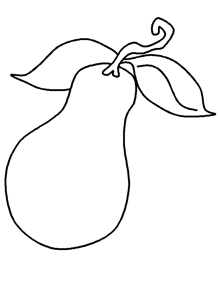Printable Pear Fruit Coloring Pages