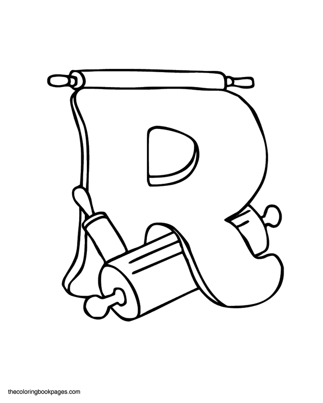 R Letter Page Coloring Sheets