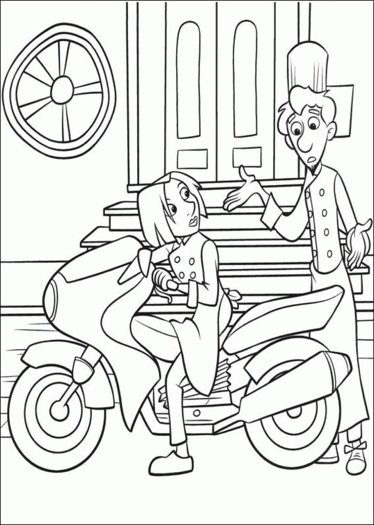 Ratatouille Collette And Linguini Printable Coloring Pages