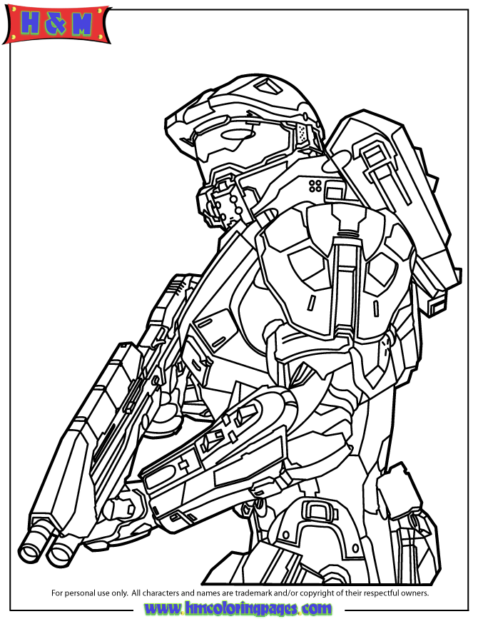 Free Printable Halo Coloring Pages | HM Coloring Pages