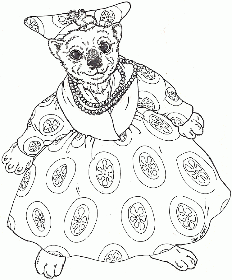 Mitten Design Coloring Page