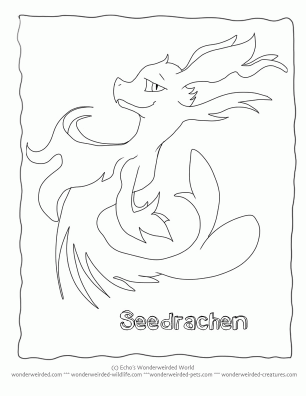 Printable Cartoon Coloring Pages Seadragon,Echos Cartoon Seahorses