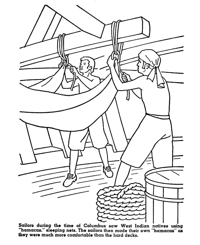 Columbus Day Coloring Pages  