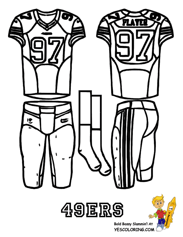 SF 49ers Colouring Pages