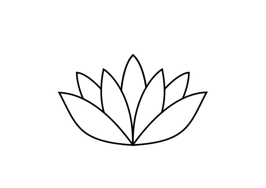 Coloring page lotus flower 