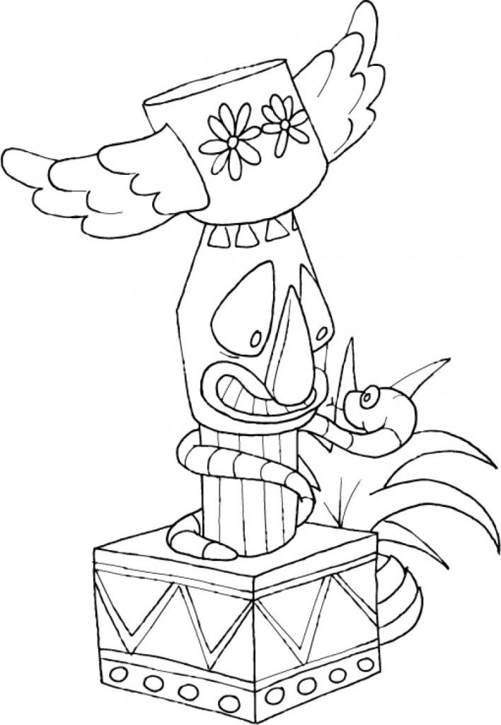 Totem Pole Coloring Pages - HD Printable Coloring Pages