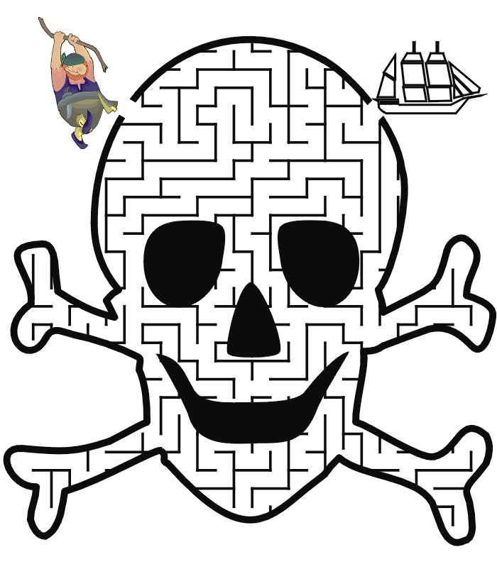 Skull And Crossbones Coloring Page | Free Printable Coloring Pages