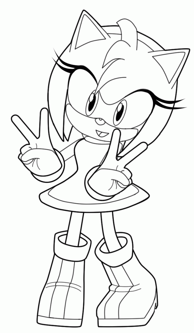 amy sonic the hedgehog coloring pages - Clip Art Library