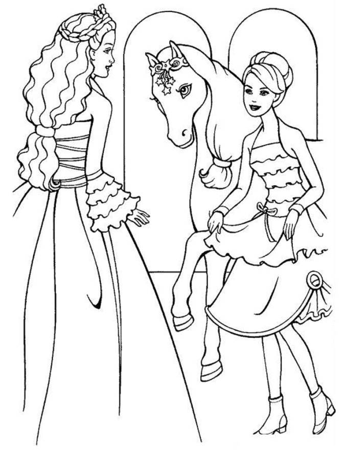 Beautiful Barbie Coloring Pages : Barbie and the Magic Pegasus
