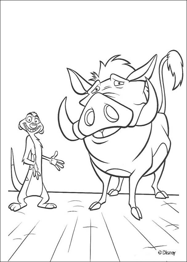 Free Timon And Pumbaa Coloring Pages, Download Free Timon And Pumbaa