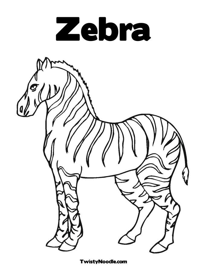 zebra stripe Colouring Pages
