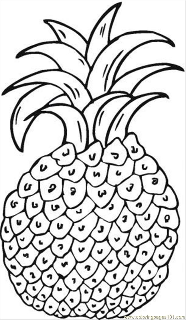 Pineapple Coloring Page