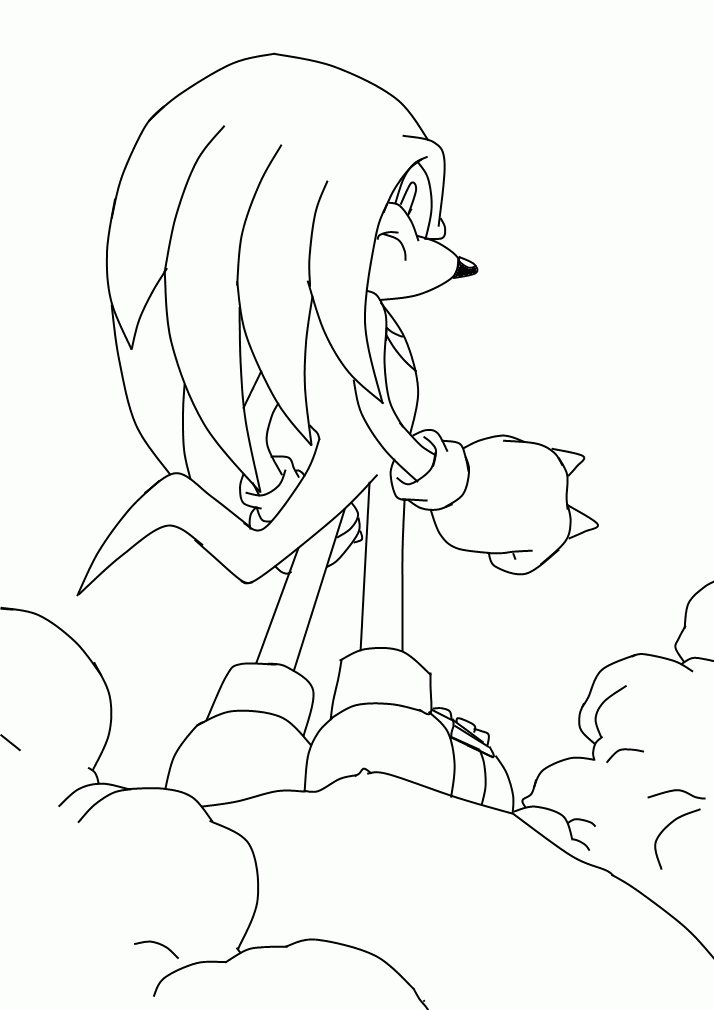 Outlines:. Knuckles The Echidna by XamutoforeverX
