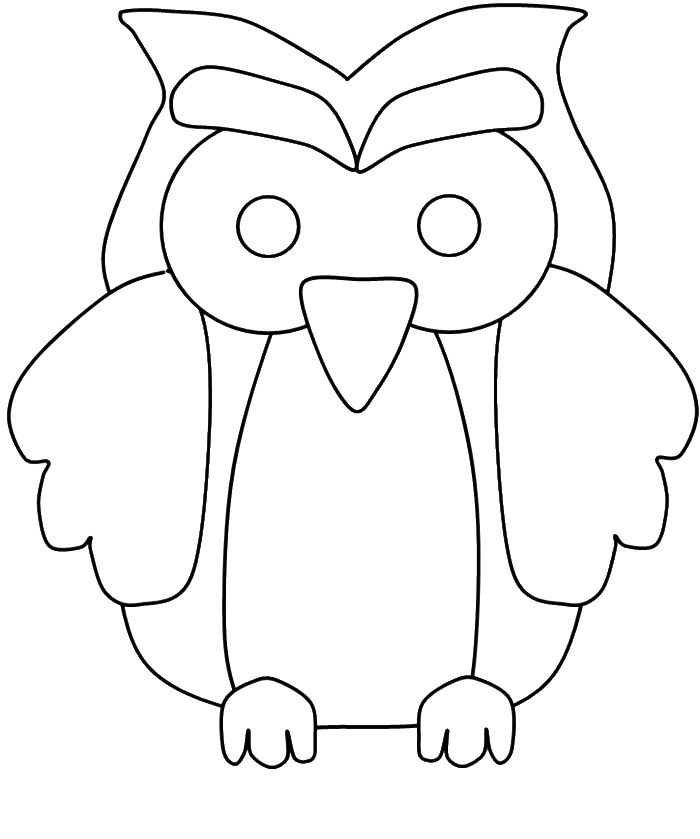 Funny Owl Coloring For Kids - Owl Coloring Pages : Free Online