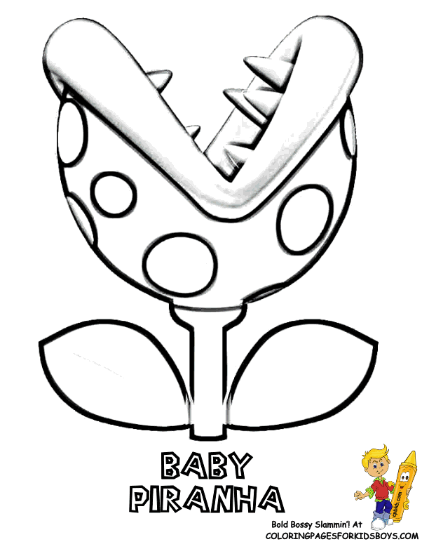 mario piranha plant coloring pages - Clip Art Library