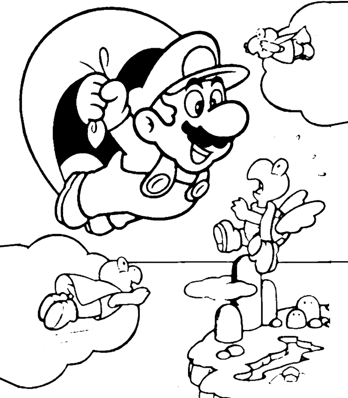 mario colouring pages 5