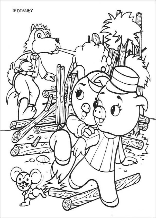 Three Little Pigs - Coloring book - Coloring Pages 